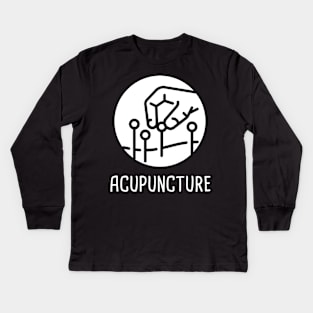 Acupuncture Needles Design Kids Long Sleeve T-Shirt